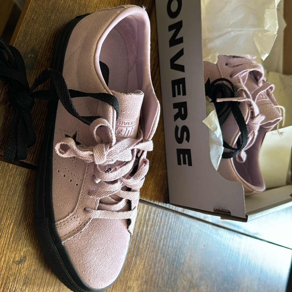 Lilac suede converse! New with tags!